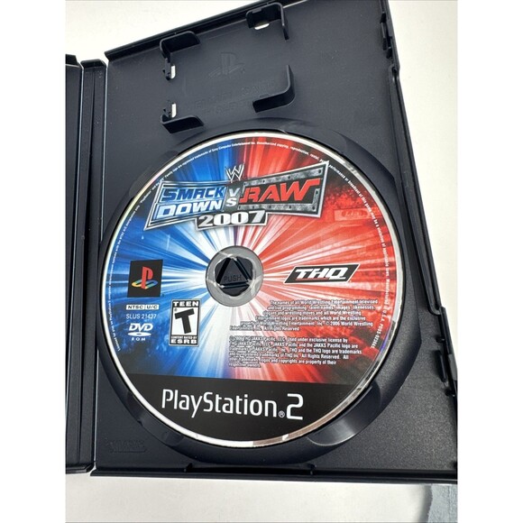 WWE Smack Down vs Raw 2007 (PlayStation 2, PS2, 2007) Complete w/ Manual CIB - Picture 4 of 5
